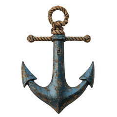 A vintage anchor with a rustic finish, symbolizing stability and maritime connections, perfect for nautical themes and marine-related designs.