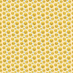 Smiling Emoji Pattern: A Digital Illustration of Happy Faces. AI Generated