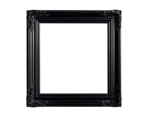 Black photo frame transparent background