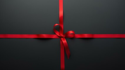 ribbon design on a plain black background. For awareness