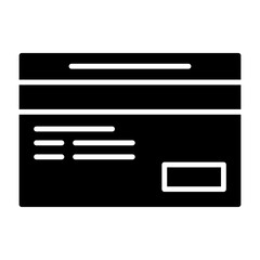 Credit Card Solid Icon Style