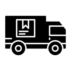 Delivery Truck Solid Icon Style