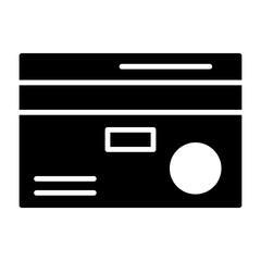 Obraz premium Debit card Solid Icon Style
