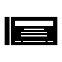Checkbook Solid Icon Style