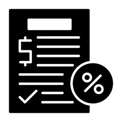 Taxation Solid Icon Style