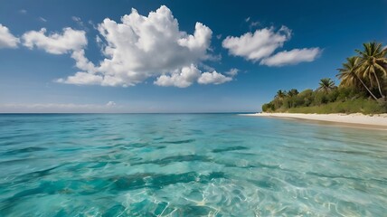 beach with palm trees