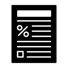 Tax forms Solid Icon Style