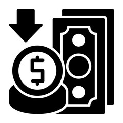 Deflation Solid Icon Style
