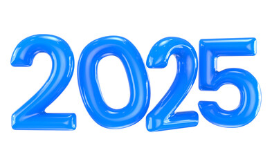 2025 Number Blue 3D Render