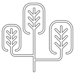 Sprout, tree icon in line style