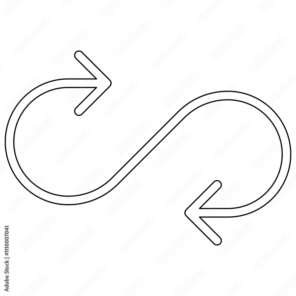 Poster refresh icon in line style