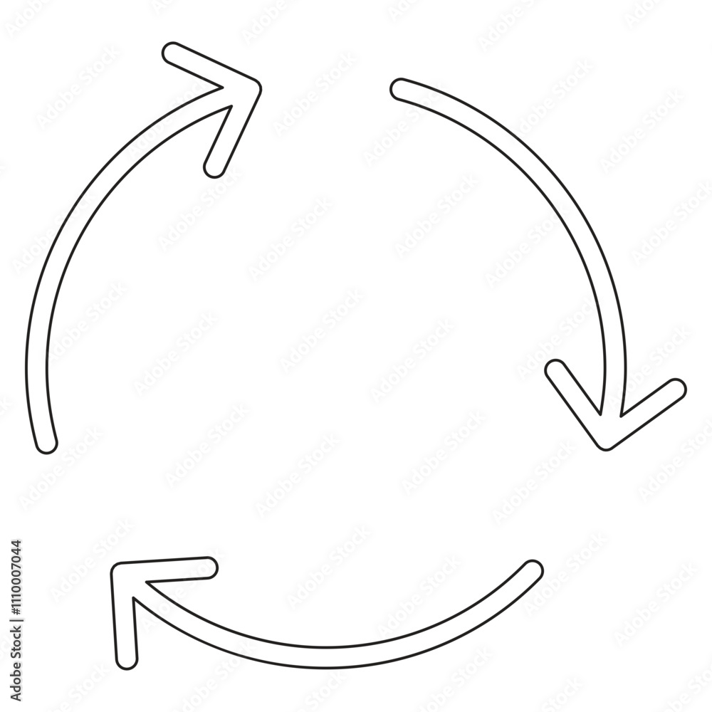 Poster refresh icon in line style