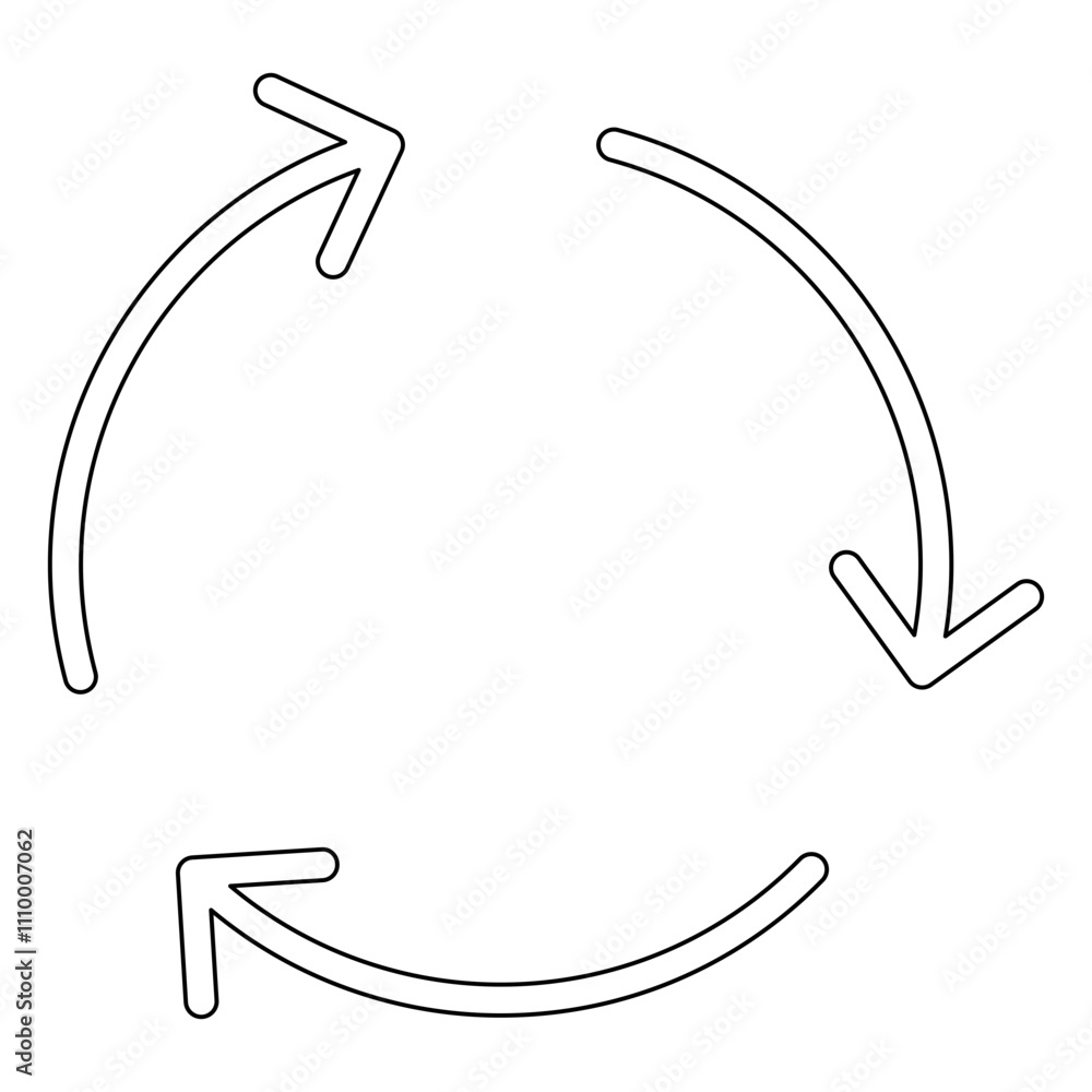 Poster refresh icon in line style