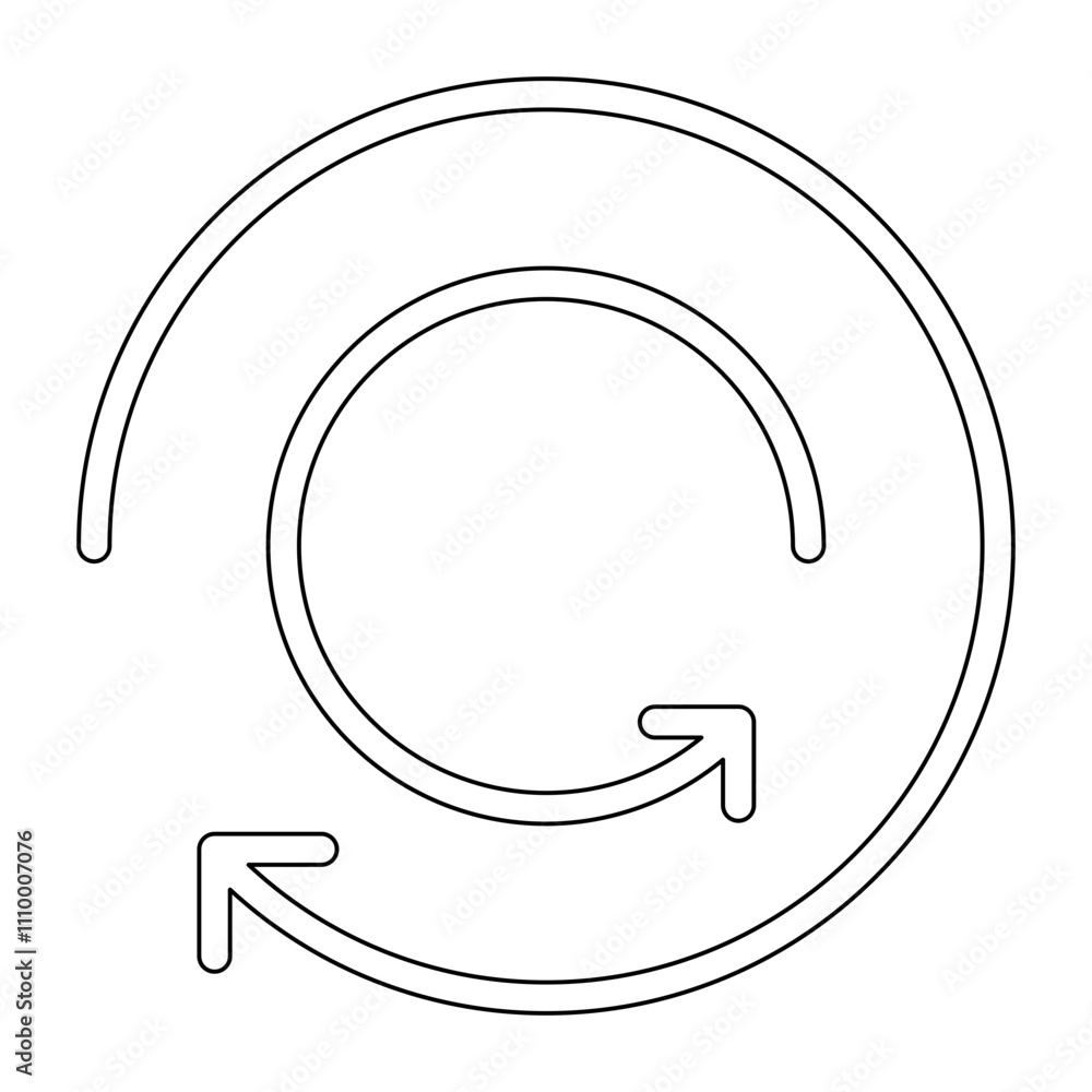Poster refresh icon in line style