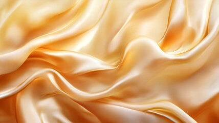 Obraz premium elegant wavy gold silk fabric background