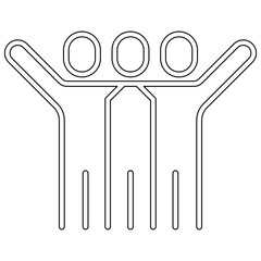 Hug icon in line style