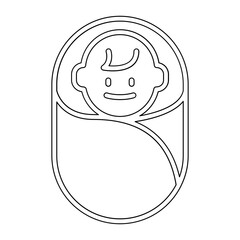 Baby icon in line style