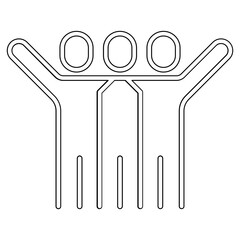 Teamwork icon in line style