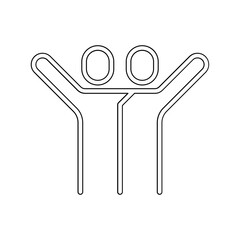 Obraz premium Hug icon in line style