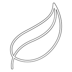 Leaf icon in line style