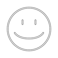Smile icon in line style