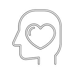 Love icon in line style