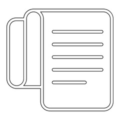 Fax document icon in line style