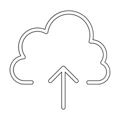 Upload data icon in line style