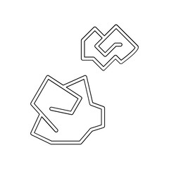 Paper Garbage icon in line style