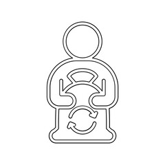 Garbage icon in line style