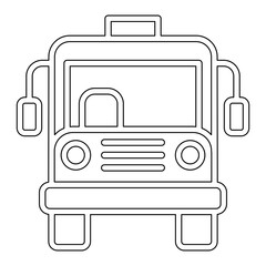 School bus icon in line style