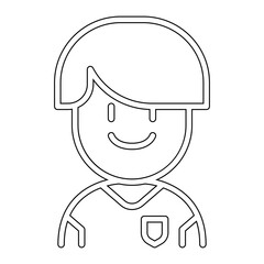 Student icon in line style