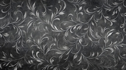 Elegant floral pattern on dark background, perfect for design projects