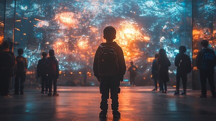 Futuristic Digital Classroom Explores Vast Frontiers of Knowledge through Holographic Visualizations