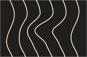 Vector seamless pattern, vertical wavy lines, curves, waves. Simple monochrome background, ripply abstract repeat texture.