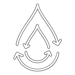 Water Recycle icon in line style