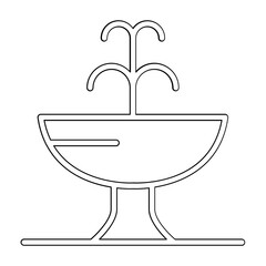 Fountain icon in line style