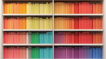 Obraz premium Organized Bookshelf in Virtual Meeting Setting