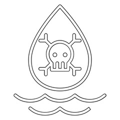 Contaminate icon in line style