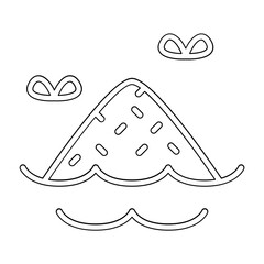 Water pollution icon in line style