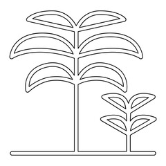Tree, sprout icon in line style