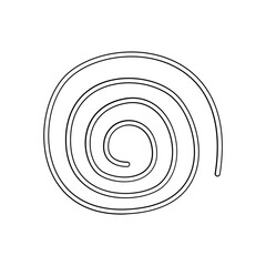 Spring, coil and absorber icon in line style