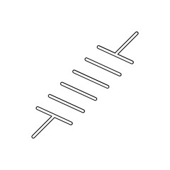 Spring, coil and absorber icon in line style
