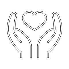 Care icon in line style