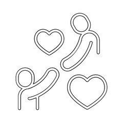 Care icon in line style