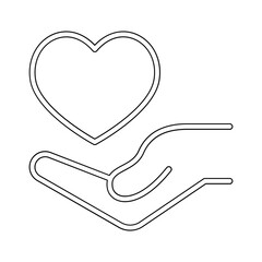 Care icon in line style