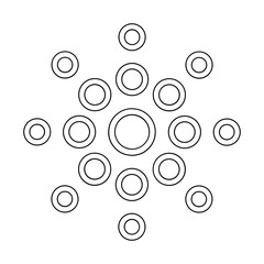 Firework icon in line style