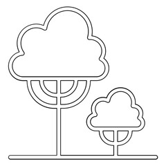 Tree, plant, forest, park icon in line style