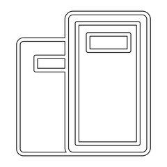 Riot shield icon in line style