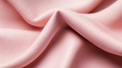1.A detailed close-up of soft pink leather texture, showing fine grain patterns and subtle variations in the leather's surface. The texture appears smooth yet slightly pebbled, with a soft, matte